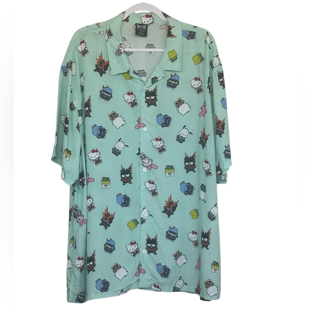 Hero Academia & Hello Kitty And Friends Button Down Shirt Size 2 XL